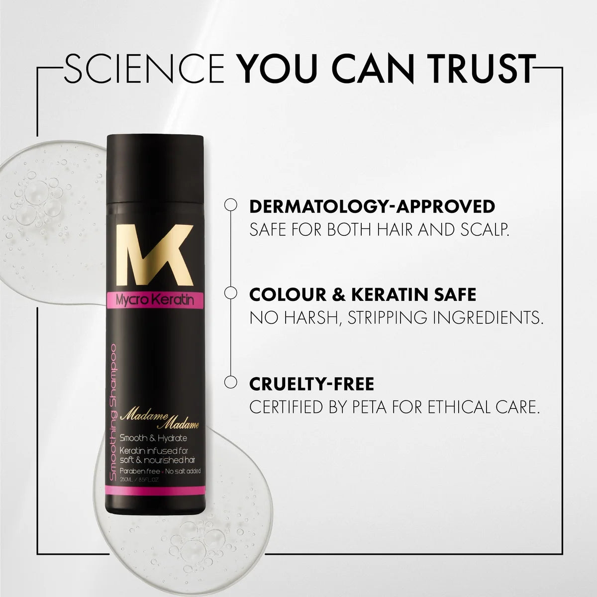 Mycro Keratin Madame Madame Smoothing Shampoo 250ml - view 3