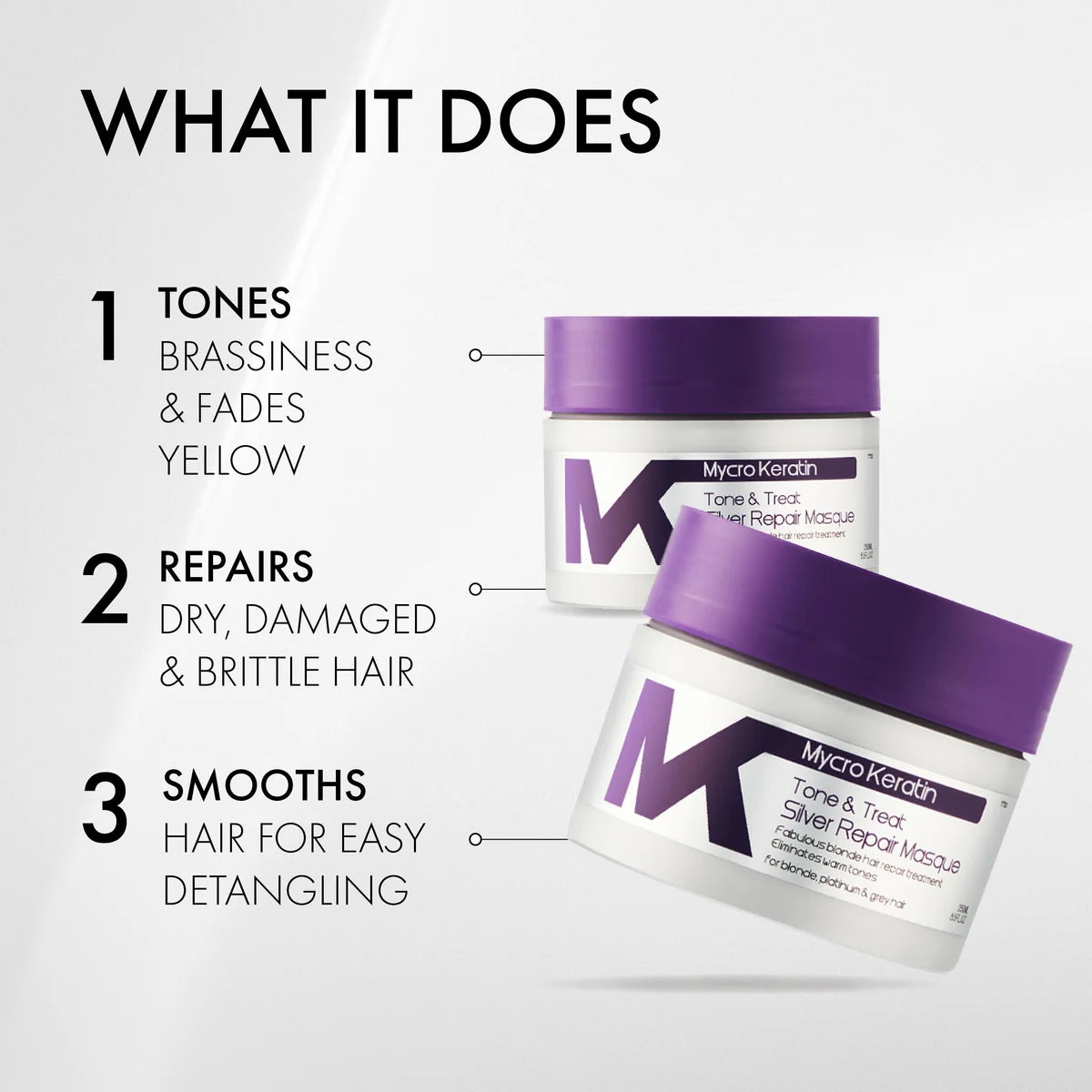 Mycro Keratin Tone & Treat Silver Masque 250ml - view 6