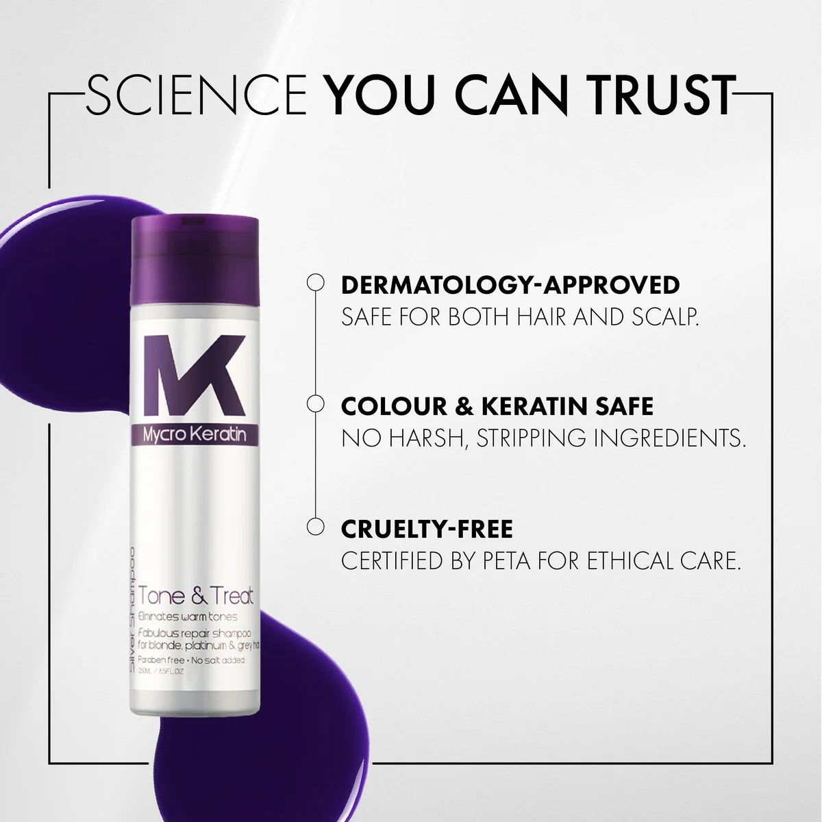 Mycro Keratin Tone & Treat Silver Shampoo 250ml - view 4